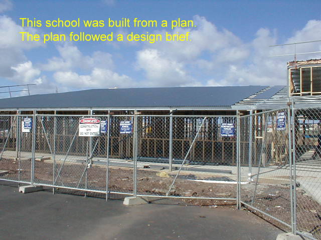 the architect designed a school .. the builder followed their plans exactly!