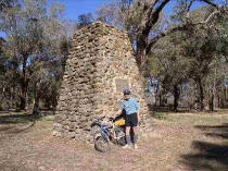 leave the rail trail and ride the Buckland Gap road to Beechworth and you pass the Hume and Hovell memorial